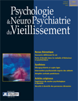 Psychologie & NeuroPsychiatrie du vieillissement