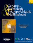 Gériatrie et Psychologie Neuropsychiatrie du  Vieillissement