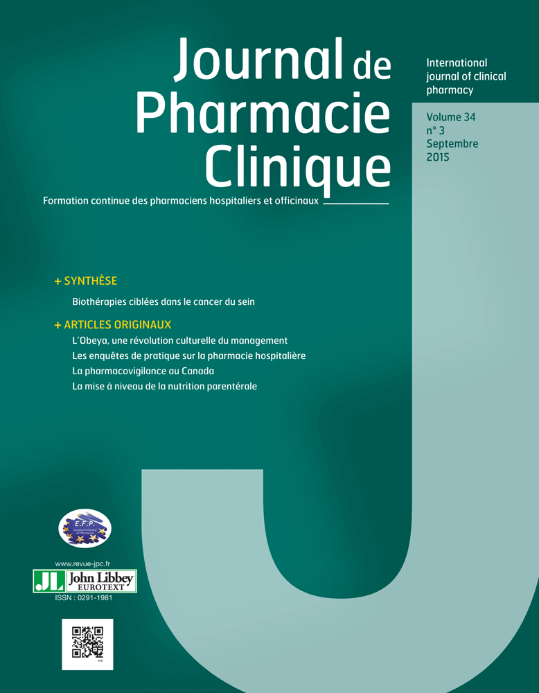 Journal de Pharmacie Clinique