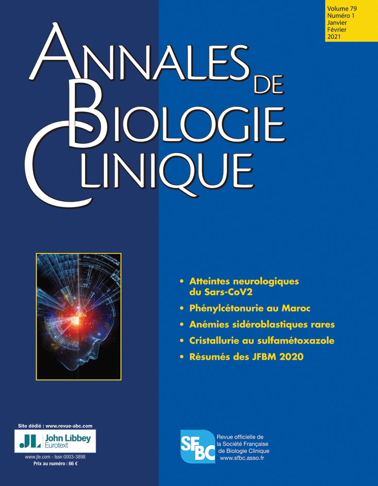 Annales de Biologie Clinique