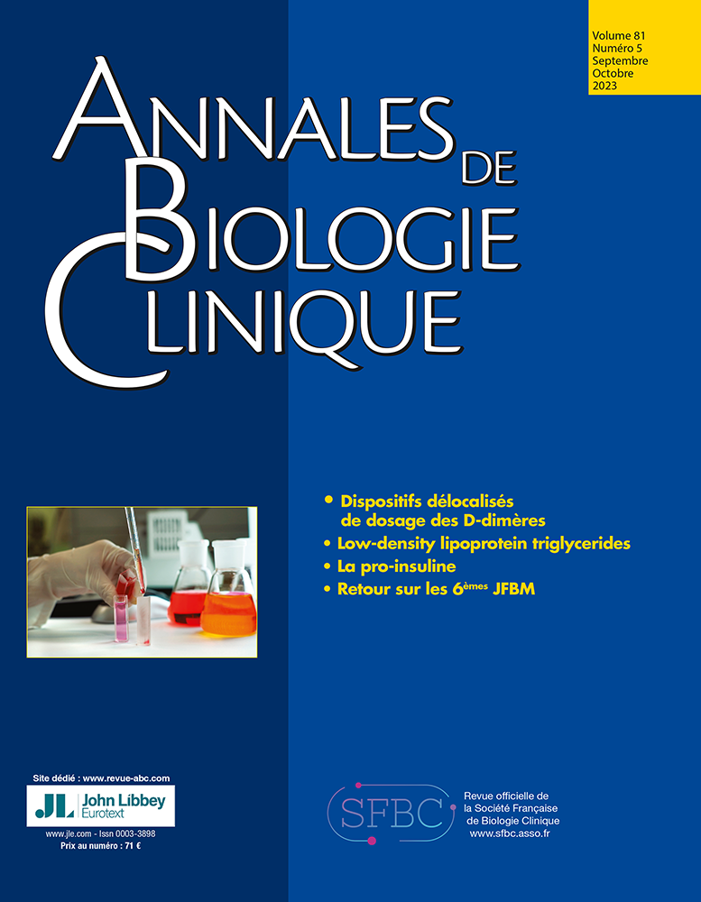 Annales de Biologie Clinique