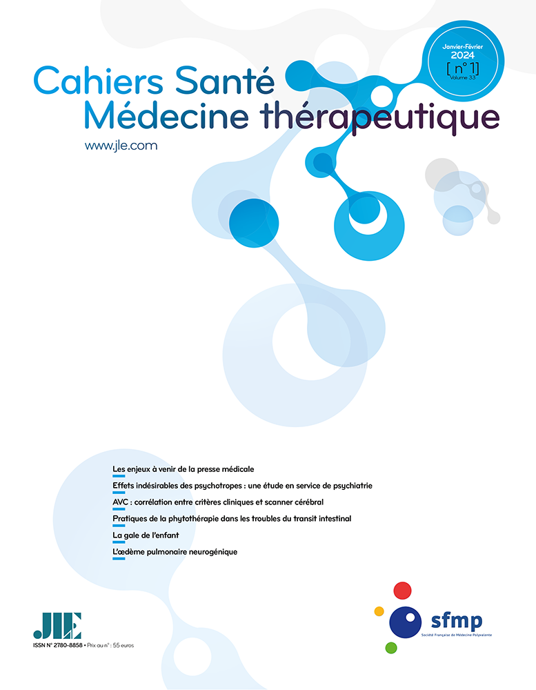 Cahiers Santé Médecine Thérapeutique