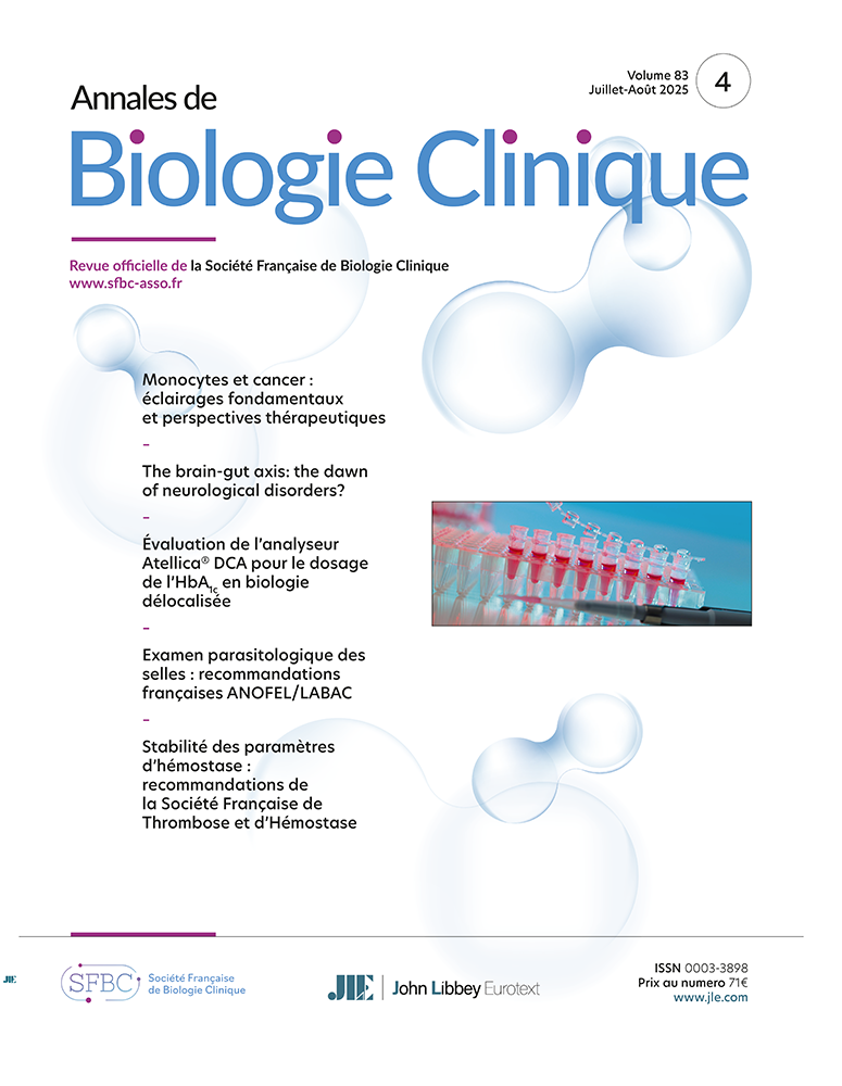 Annales de Biologie Clinique