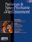 Psychologie & NeuroPsychiatrie du vieillissement