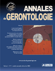 Annales de Gérontologie