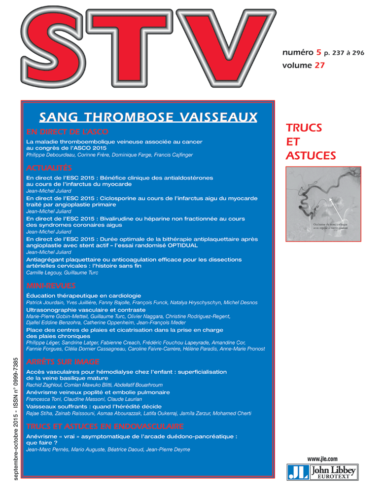 Sang Thrombose Vaisseaux