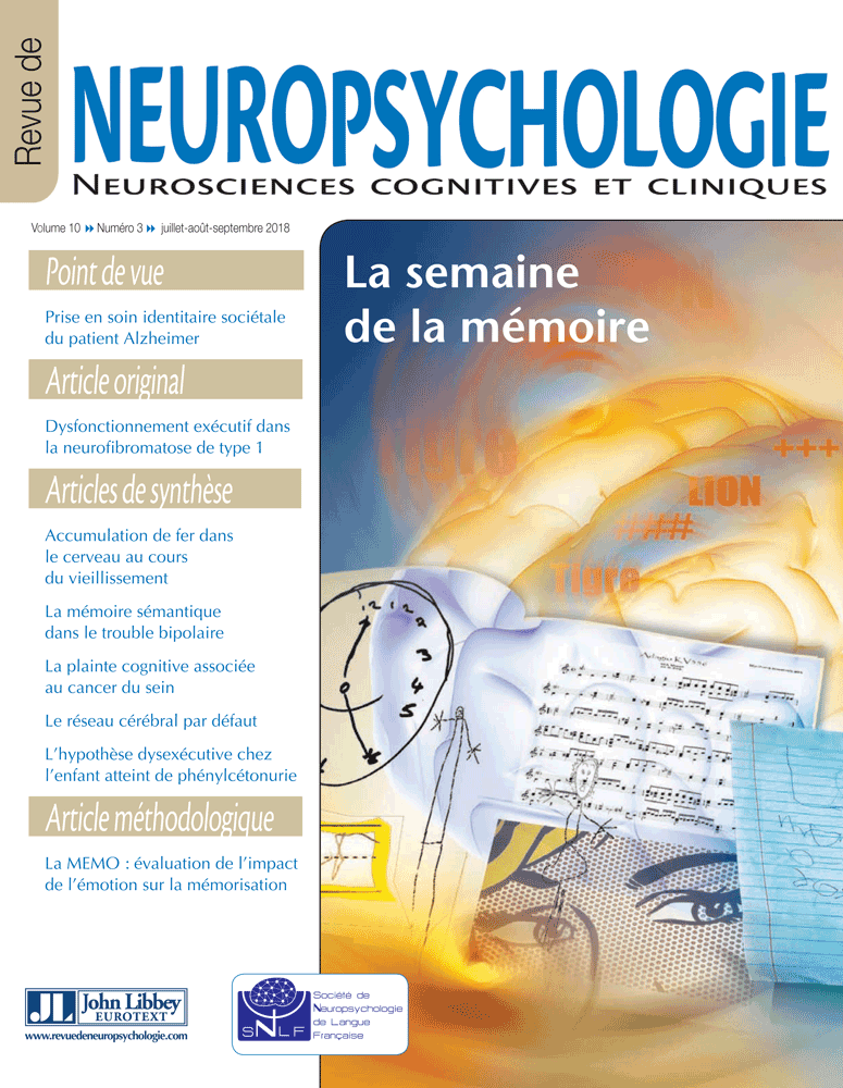Revue de neuropsychologie