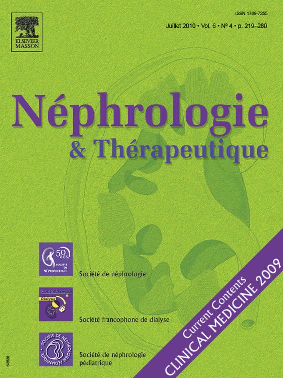 Néphrologie & Thérapeutique