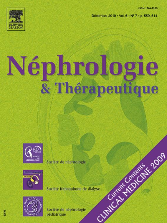 Néphrologie & Thérapeutique
