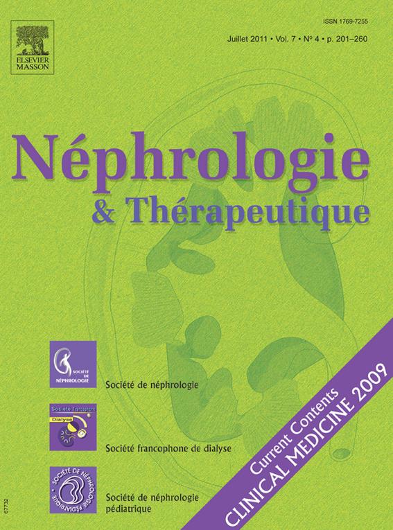 Néphrologie & Thérapeutique