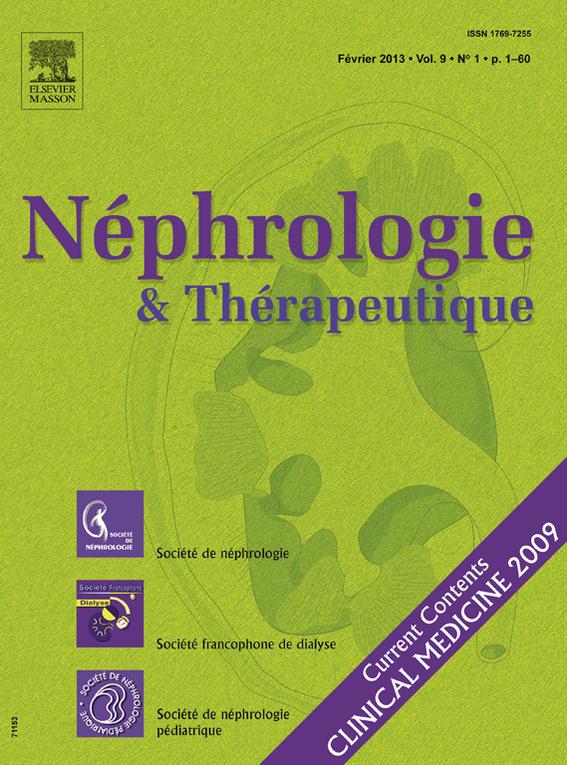 Néphrologie & Thérapeutique