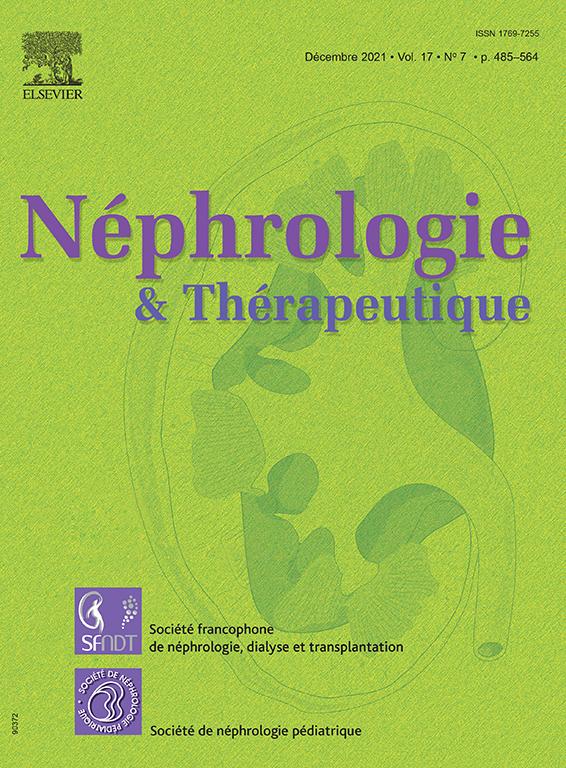 Néphrologie & Thérapeutique