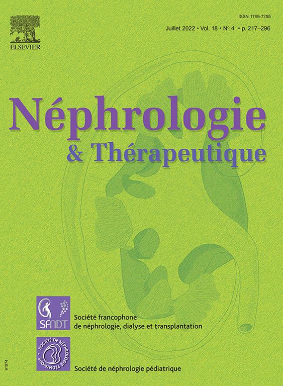 Néphrologie & Thérapeutique