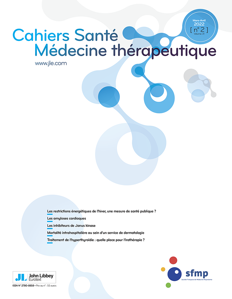 Cahiers Santé Médecine Thérapeutique
