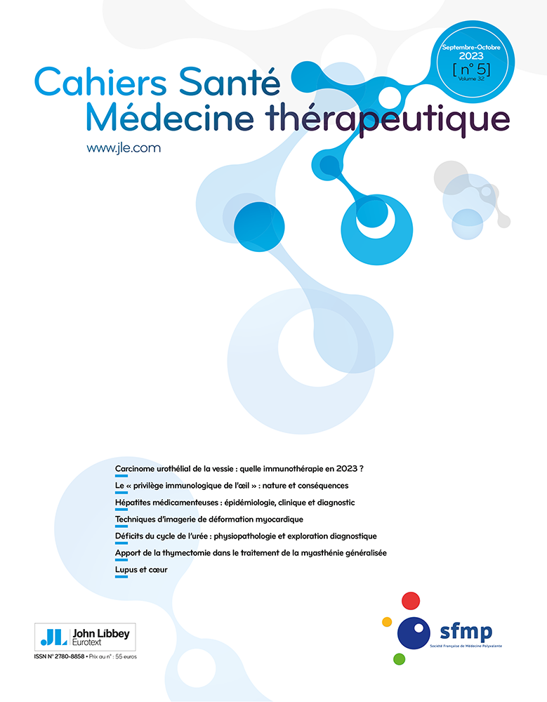 Cahiers Santé Médecine Thérapeutique