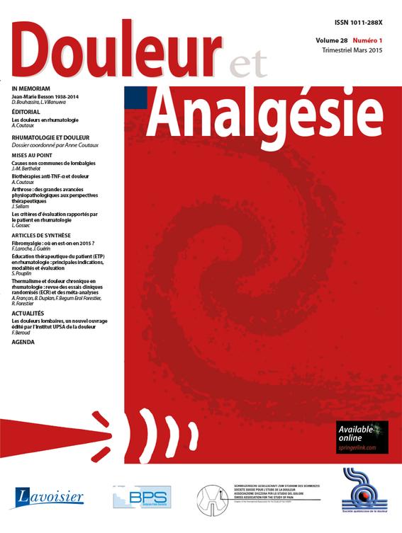 Douleur et analgésie