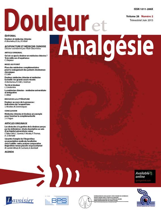 Douleur et analgésie