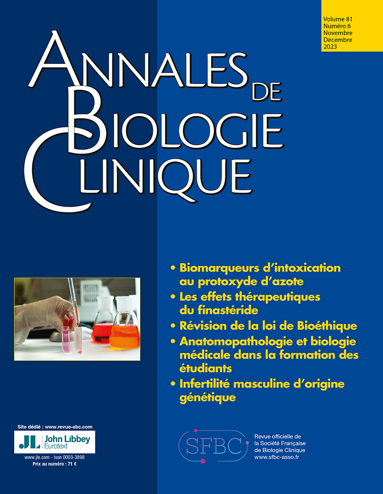 Annales de Biologie Clinique