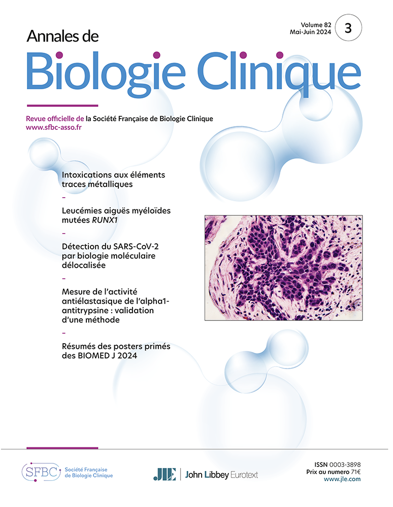 Annales de Biologie Clinique