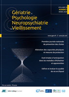 Gériatrie et Psychologie Neuropsychiatrie du  Vieillissement