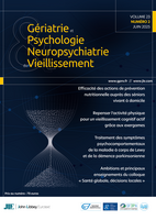 Gériatrie et Psychologie Neuropsychiatrie du  Vieillissement